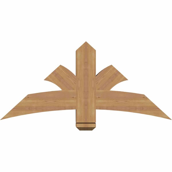 Ekena Millwork Davenport Timber Gable Bracket, Western Red Cedar, 48"W x 22"H x 5 1/2"D x 5 1/2"F, 11/12 Pitch GBW048X22X0606DAV00SWR - main